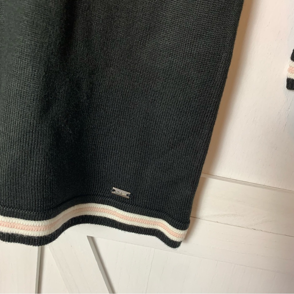 ❤️ Tommy Hilfiger XS 3/4 Length Sleeve Dark Green Color Block Turtleneck - Picture 4 of 10
